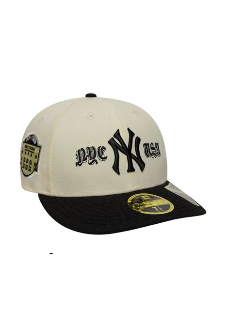 Cappello New Era 59FIFTY Fitted Low Profile New York Yankees MLB Cooperstown Crema Nero Unisex NEW ERA | Cappelli | 60771843-